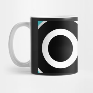 Abstract Blue And Black Circles And Lines Mug